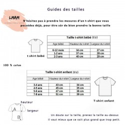 Guide des tailles t-shirt enfant