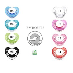 Choix couleurs tétines embouts physiologiques